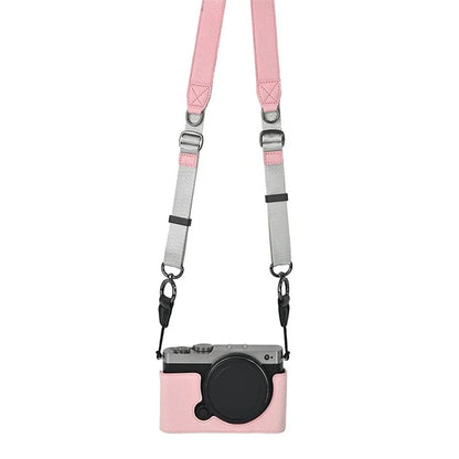 For Panasonic Lumix S9 Camera Case with Shoulder Strap Large Cutout Litchi Texture PU Protective Cover