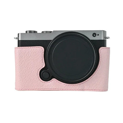 For Panasonic Lumix S9 Camera Case with Shoulder Strap Large Cutout Litchi Texture PU Protective Cover