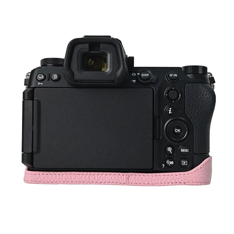 For Nikon Z6 III Camera Case Large Opening Genuine Cow Leather Protector with Shoulder Strap