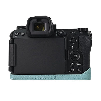 For Nikon Z6 III Camera Case Large Opening Genuine Cow Leather Protector with Shoulder Strap