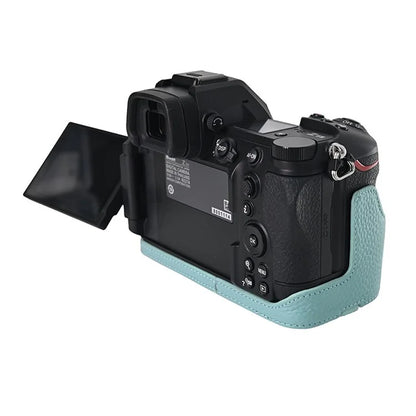 For Nikon Z6 III Camera Case Large Opening Genuine Cow Leather Protector with Shoulder Strap