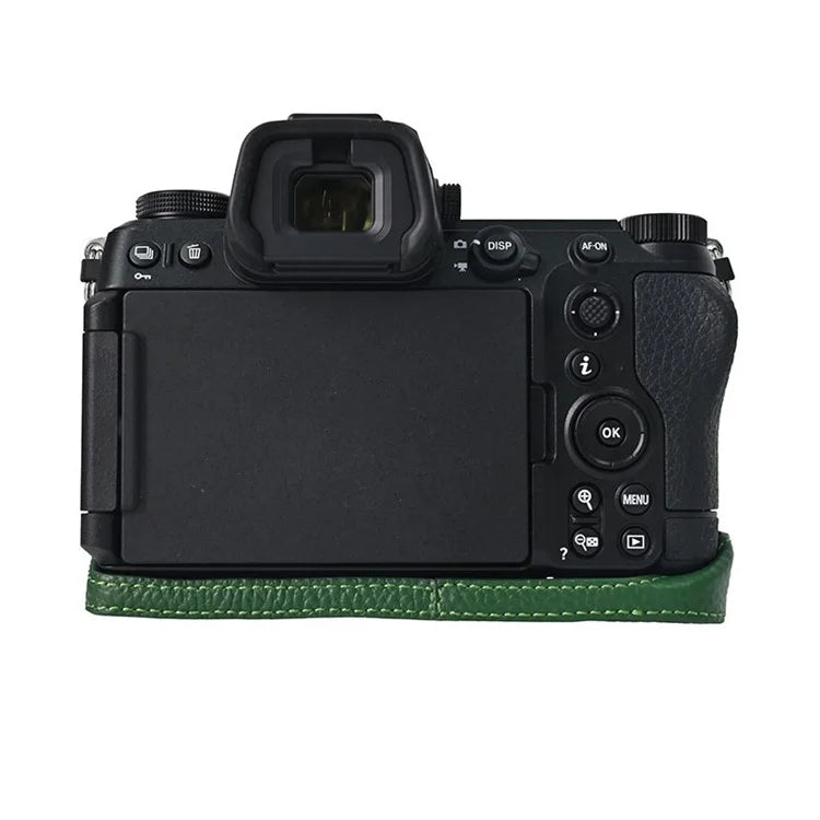 For Nikon Z6 III Camera Case Large Opening Genuine Cow Leather Protector with Shoulder Strap