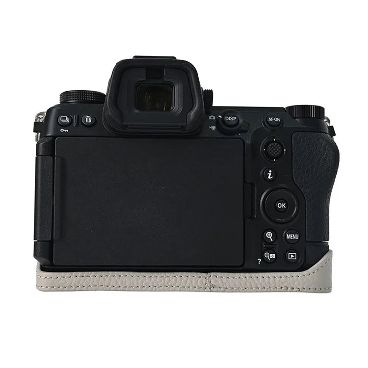 For Nikon Z6 III Camera Case Large Opening Genuine Cow Leather Protector with Shoulder Strap