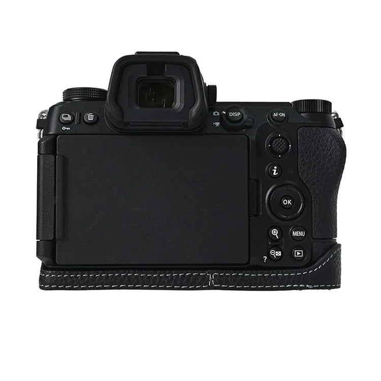 For Nikon Z6 III Camera Case Large Opening Genuine Cow Leather Protector with Shoulder Strap