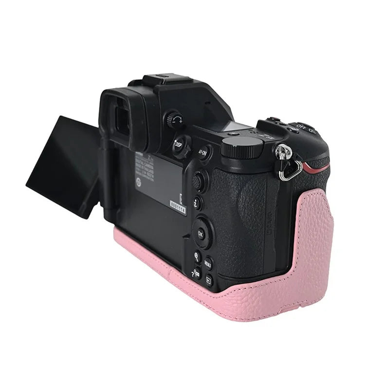 For Nikon Z6 III Camera Case Large Opening Genuine Cow Leather Protector with Wrist Strap