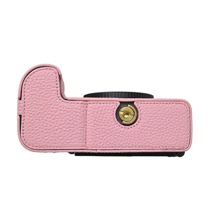 For Nikon Z6 III Camera Case Large Opening Genuine Cow Leather Protector with Wrist Strap