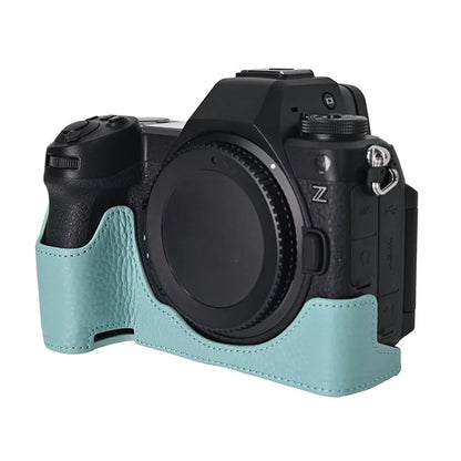 For Nikon Z6 III Camera Case Large Opening Genuine Cow Leather Protector with Wrist Strap