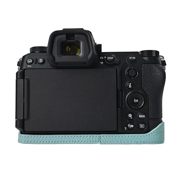 For Nikon Z6 III Camera Case Large Opening Genuine Cow Leather Protector with Wrist Strap