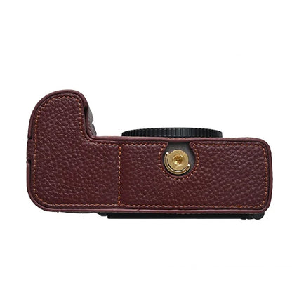 For Nikon Z6 III Camera Case Large Opening Genuine Cow Leather Protector with Wrist Strap