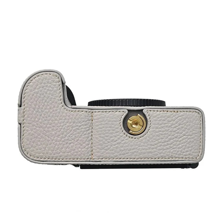 For Nikon Z6 III Camera Case Large Opening Genuine Cow Leather Protector with Wrist Strap