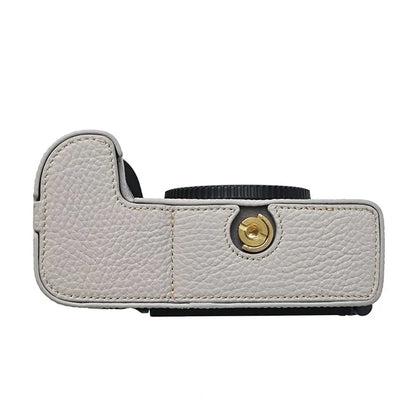 For Nikon Z6 III Camera Case Large Opening Genuine Cow Leather Protector with Wrist Strap