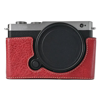 For Panasonic Lumix S9 Camera Case Large Cutout Litchi Texture PU Leather Protective Cover