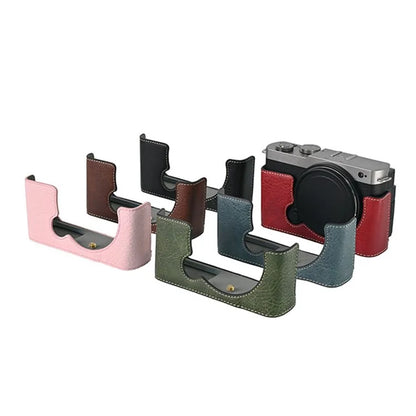 For Panasonic Lumix S9 Camera Case Large Cutout Litchi Texture PU Leather Protective Cover
