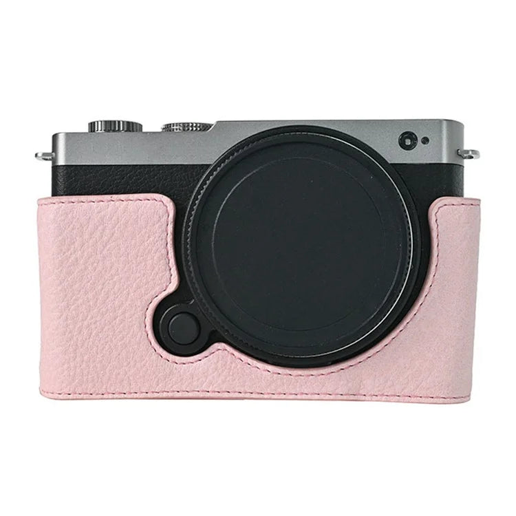 For Panasonic Lumix S9 Camera Case Large Cutout Litchi Texture PU Leather Protective Cover