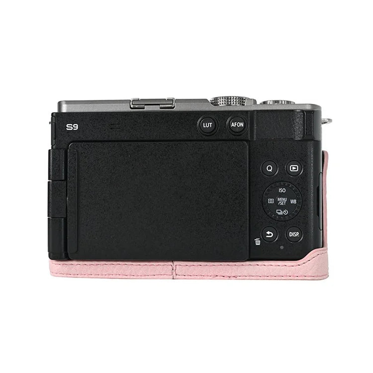 For Panasonic Lumix S9 Camera Case Large Cutout Litchi Texture PU Leather Protective Cover