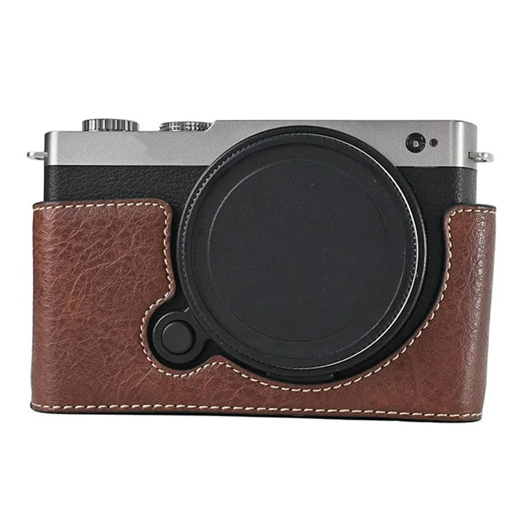 For Panasonic Lumix S9 Camera Case Large Cutout Litchi Texture PU Leather Protective Cover