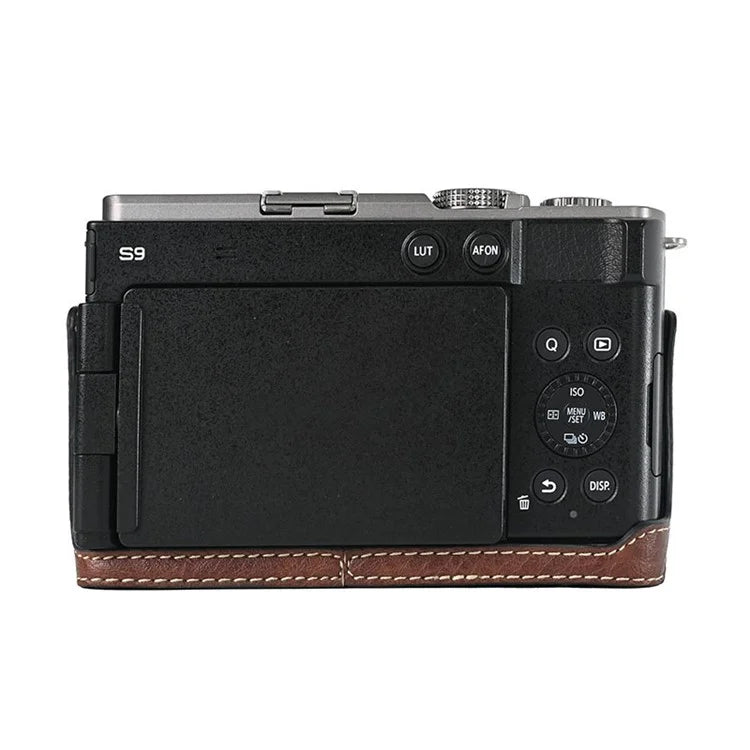 For Panasonic Lumix S9 Camera Case Large Cutout Litchi Texture PU Leather Protective Cover
