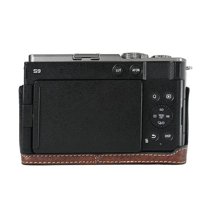 For Panasonic Lumix S9 Camera Case Large Cutout Litchi Texture PU Leather Protective Cover