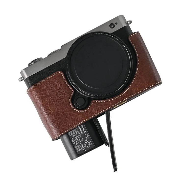 For Panasonic Lumix S9 Camera Case Large Cutout Litchi Texture PU Leather Protective Cover