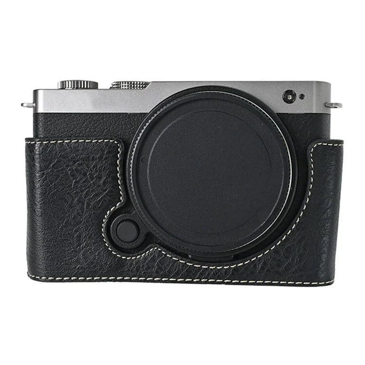 For Panasonic Lumix S9 Camera Case Large Cutout Litchi Texture PU Leather Protective Cover