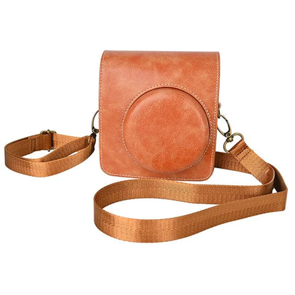 Camera Bag for Fujifilm Instax Mini 99 Camera PU Leather Crossbody Bag with Shoulder Strap