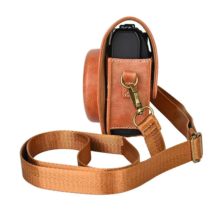 Camera Bag for Fujifilm Instax Mini 99 Camera PU Leather Crossbody Bag with Shoulder Strap