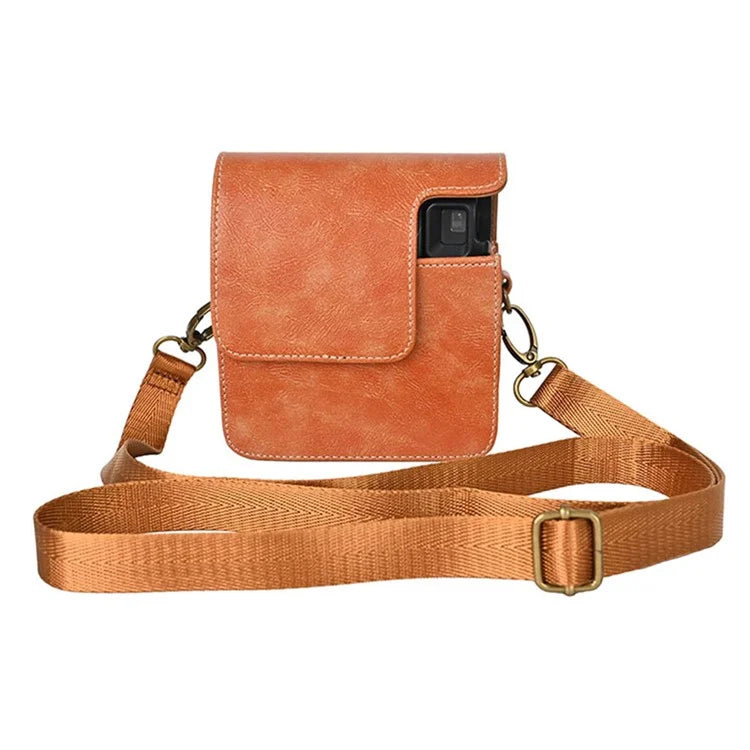 Camera Bag for Fujifilm Instax Mini 99 Camera PU Leather Crossbody Bag with Shoulder Strap