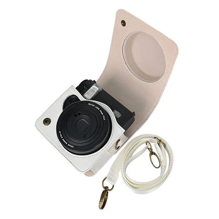 Camera Bag for Fujifilm Instax Mini 99 Camera PU Leather Crossbody Bag with Shoulder Strap