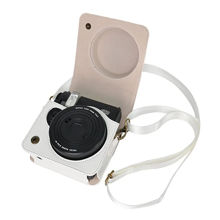 Camera Bag for Fujifilm Instax Mini 99 Camera PU Leather Crossbody Bag with Shoulder Strap