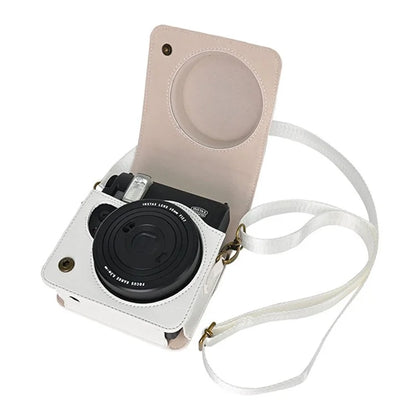 Camera Bag for Fujifilm Instax Mini 99 Camera PU Leather Crossbody Bag with Shoulder Strap