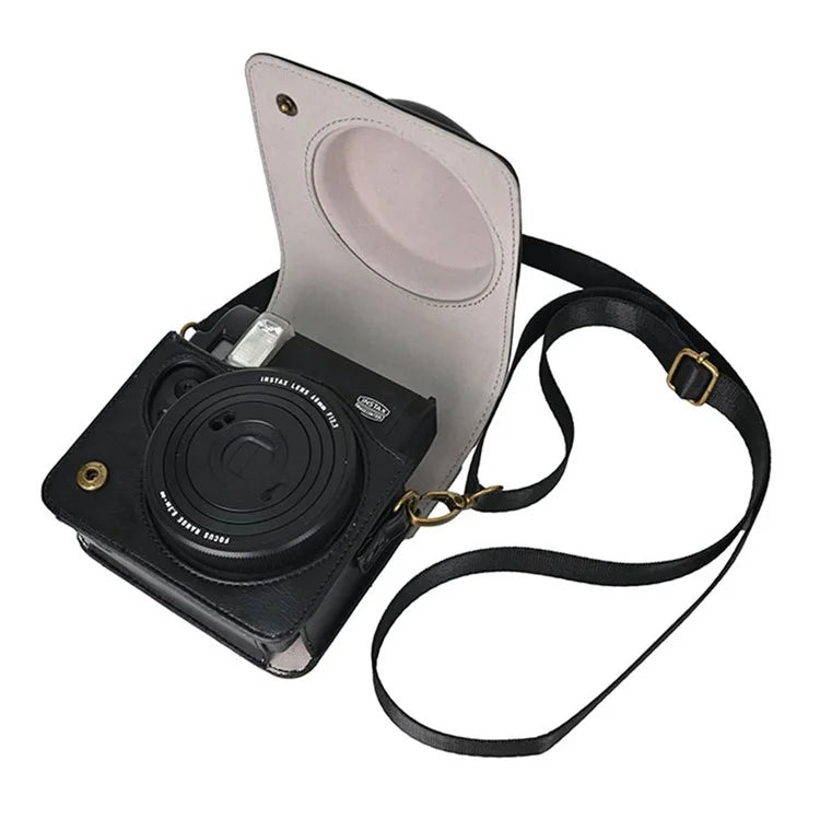 Camera Bag for Fujifilm Instax Mini 99 Camera PU Leather Crossbody Bag with Shoulder Strap