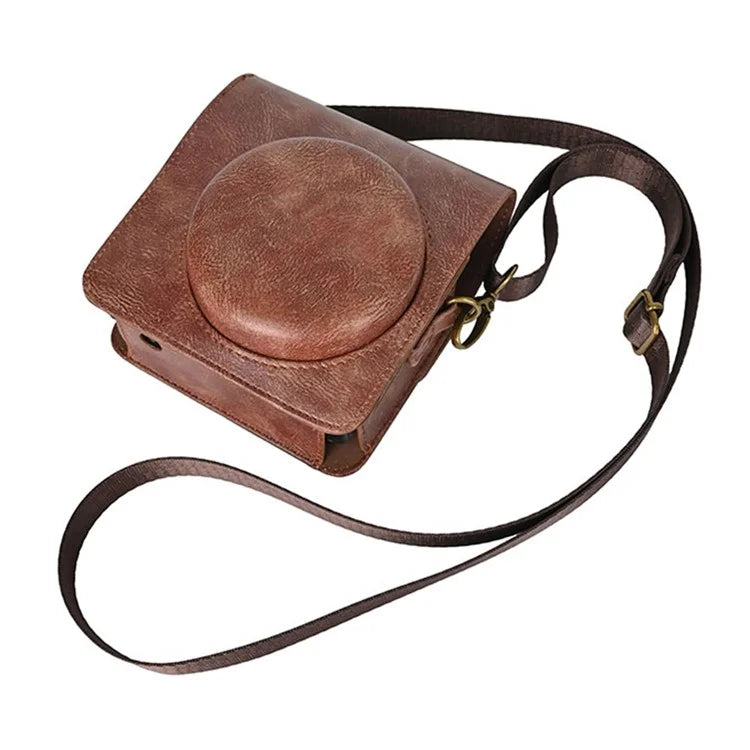 Camera Bag for Fujifilm Instax Mini 99 Camera PU Leather Crossbody Bag with Shoulder Strap