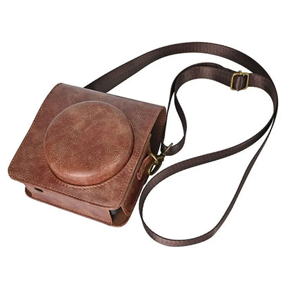 Camera Bag for Fujifilm Instax Mini 99 Camera PU Leather Crossbody Bag with Shoulder Strap