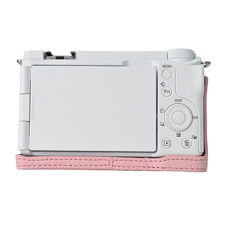 For Sony Alpha ZV-E10 II Camera Case Large Cutout Litchi Texture PU Leather Protective Cover