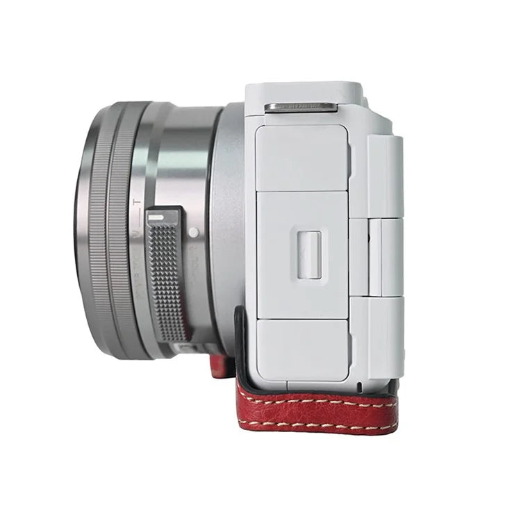 For Sony Alpha ZV-E10 II Camera Case Large Cutout Litchi Texture PU Leather Protective Cover