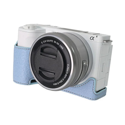 For Sony Alpha ZV-E10 II Camera Case Large Cutout Litchi Texture PU Leather Protective Cover