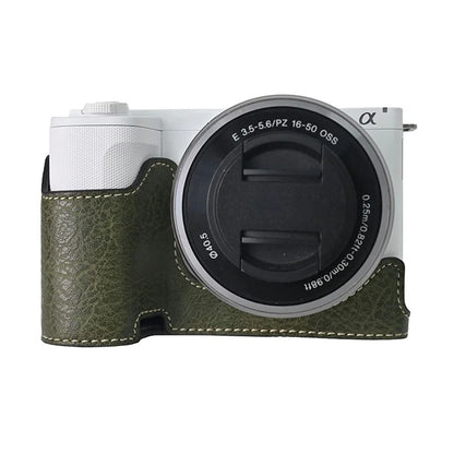 For Sony Alpha ZV-E10 II Camera Case Large Cutout Litchi Texture PU Leather Protective Cover