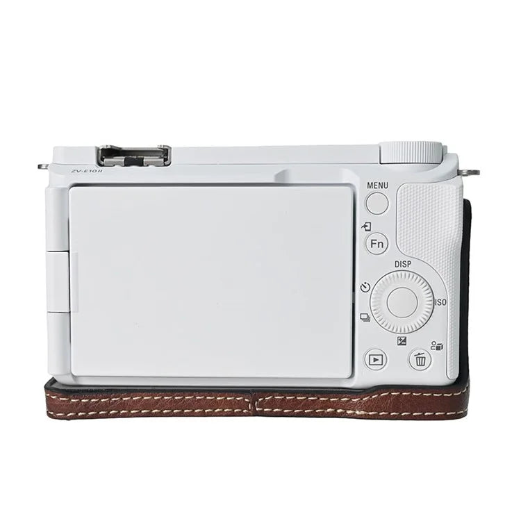 For Sony Alpha ZV-E10 II Camera Case Large Cutout Litchi Texture PU Leather Protective Cover