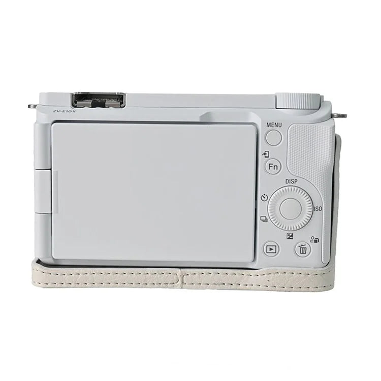 For Sony Alpha ZV-E10 II Camera Case Large Cutout Litchi Texture PU Leather Protective Cover