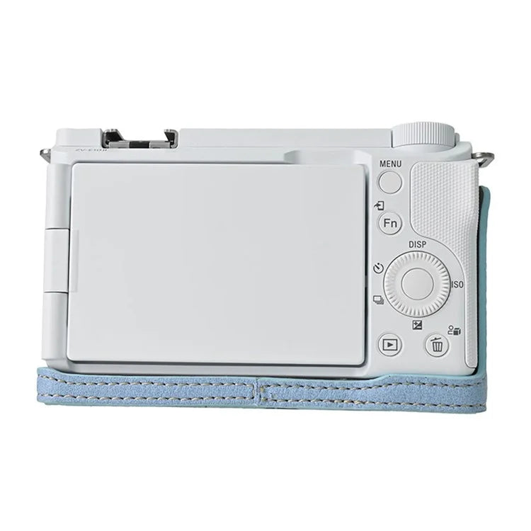 For Sony Alpha ZV-E10 II Camera Case with Shoulder Strap Large Cutout Litchi Texture PU Protective Cover