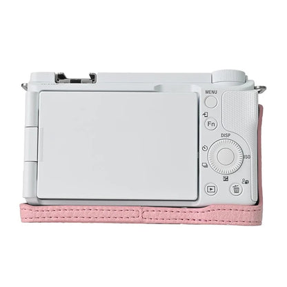 For Sony Alpha ZV-E10 II Camera Case with Shoulder Strap Large Cutout Litchi Texture PU Protective Cover