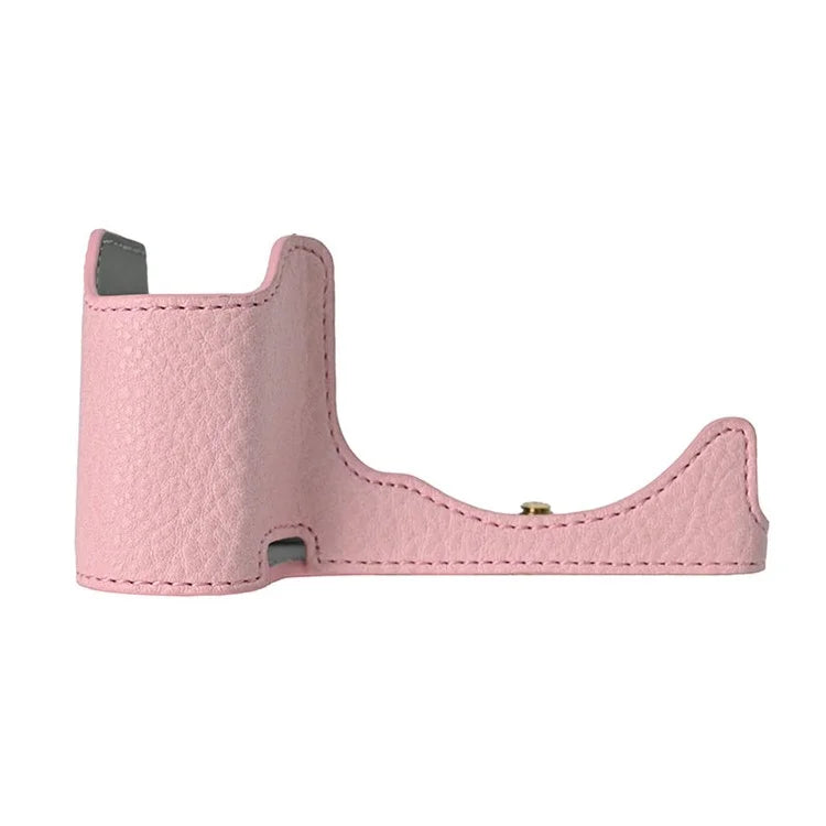 For Sony Alpha ZV-E10 II Camera Case with Shoulder Strap Large Cutout Litchi Texture PU Protective Cover