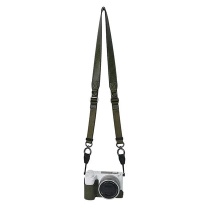 For Sony Alpha ZV-E10 II Camera Case with Shoulder Strap Large Cutout Litchi Texture PU Protective Cover