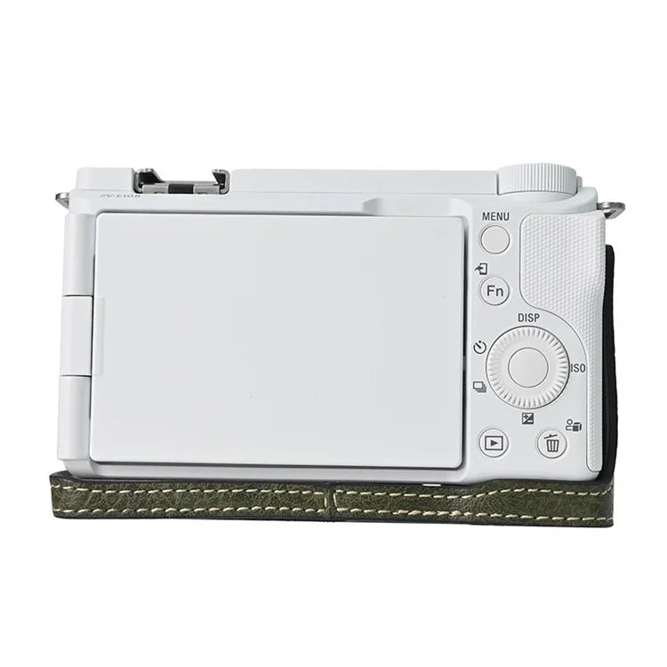 For Sony Alpha ZV-E10 II Camera Case with Shoulder Strap Large Cutout Litchi Texture PU Protective Cover
