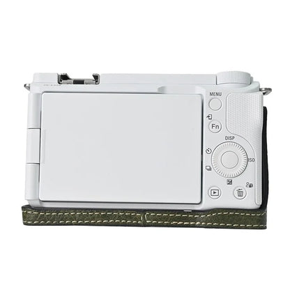 For Sony Alpha ZV-E10 II Camera Case with Shoulder Strap Large Cutout Litchi Texture PU Protective Cover