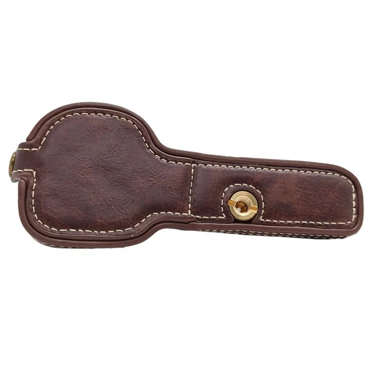 For Sony A7 / A7R PU Leather Camera Bottom Cover Half Body Case with Screw