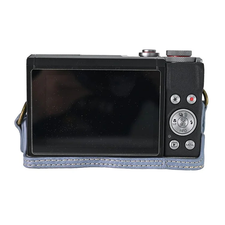 For Canon G7 X Mark II / G7 X Mark III Litchi Textured PU Leather Camera Case with Shoulder Strap