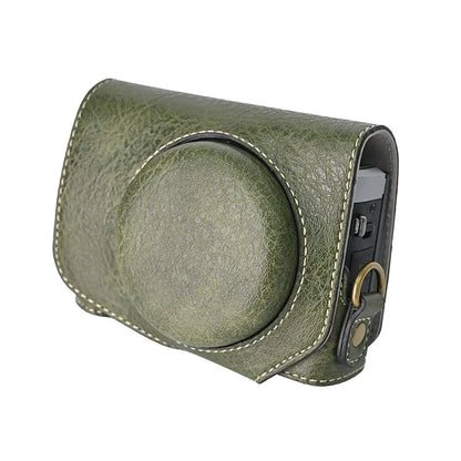 For Canon G7 X Mark II / G7 X Mark III Litchi Textured PU Leather Camera Case with Shoulder Strap