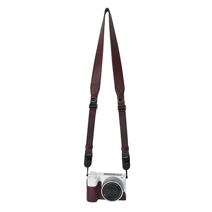 For Sony ZV-E10 II Camera Case Large Opening Genuine Cow Leather Protector with Shoulder Strap