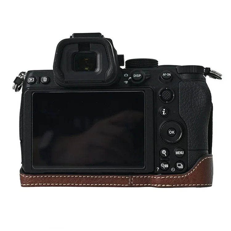 For Nikon Z 5 / Z 6 II / Z 7 II Camera Case Large Cutout Litchi Texture PU Leather Protective Cover